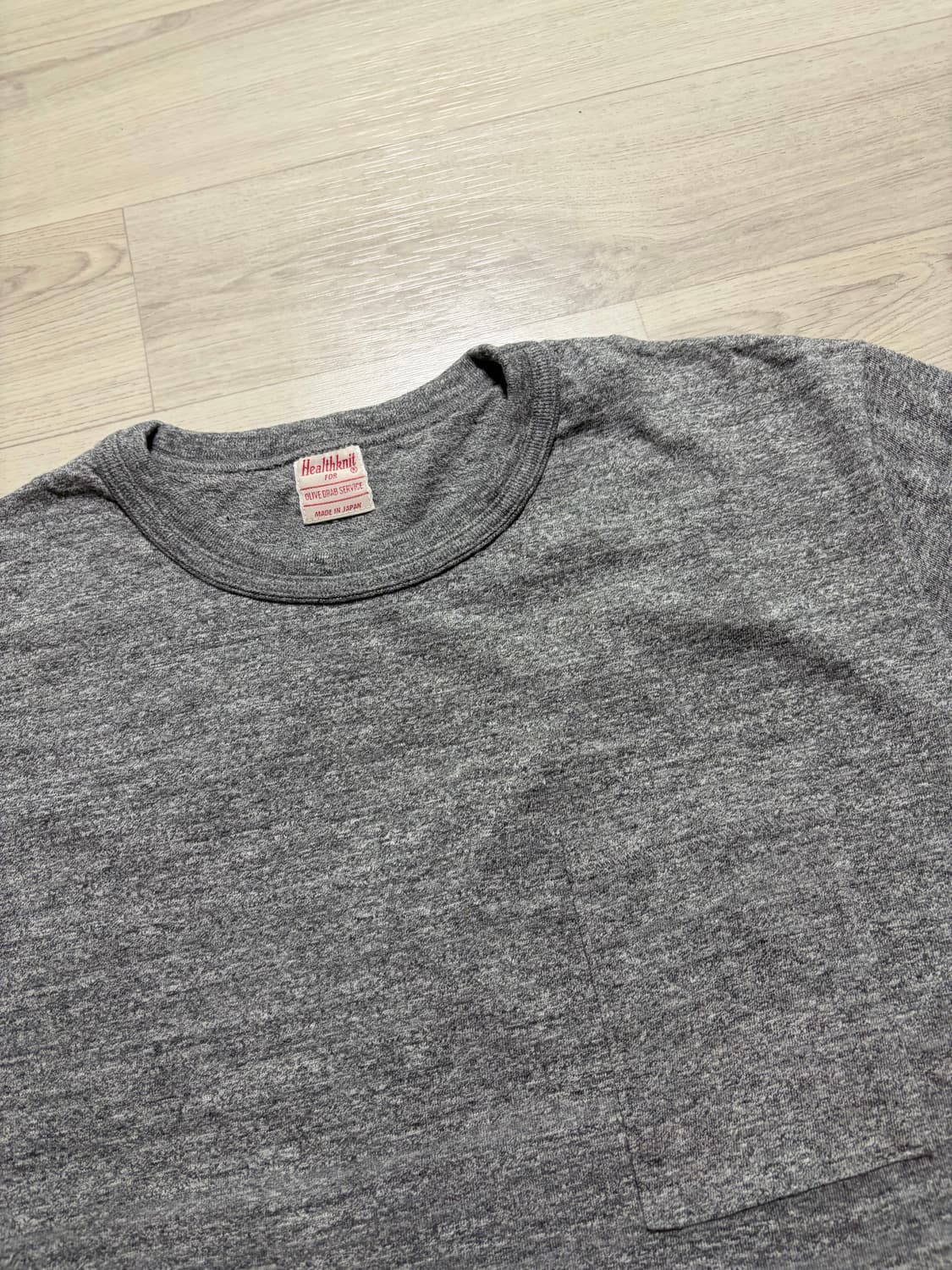 ODS 올리브드랩서비스 헬스니트 크루티 그레이 헤더 M사이즈 상품이미지2