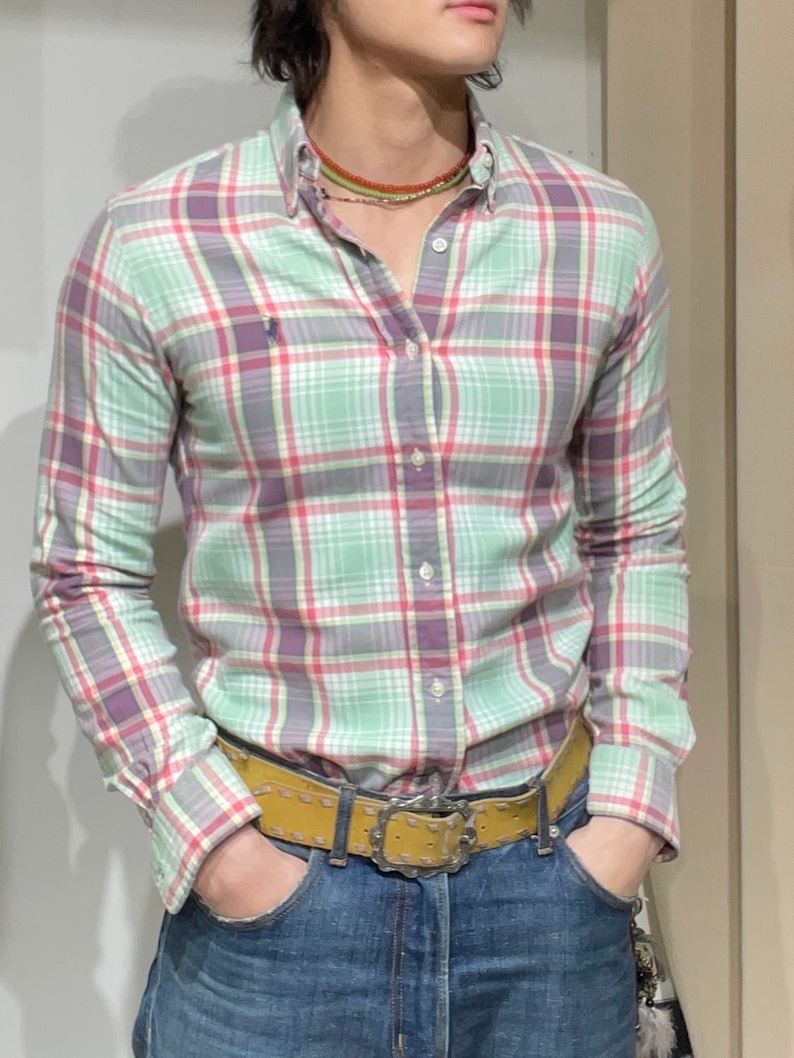 폴로 랄프로렌 민트 체크 옥스포드 셔츠 상품이미지1