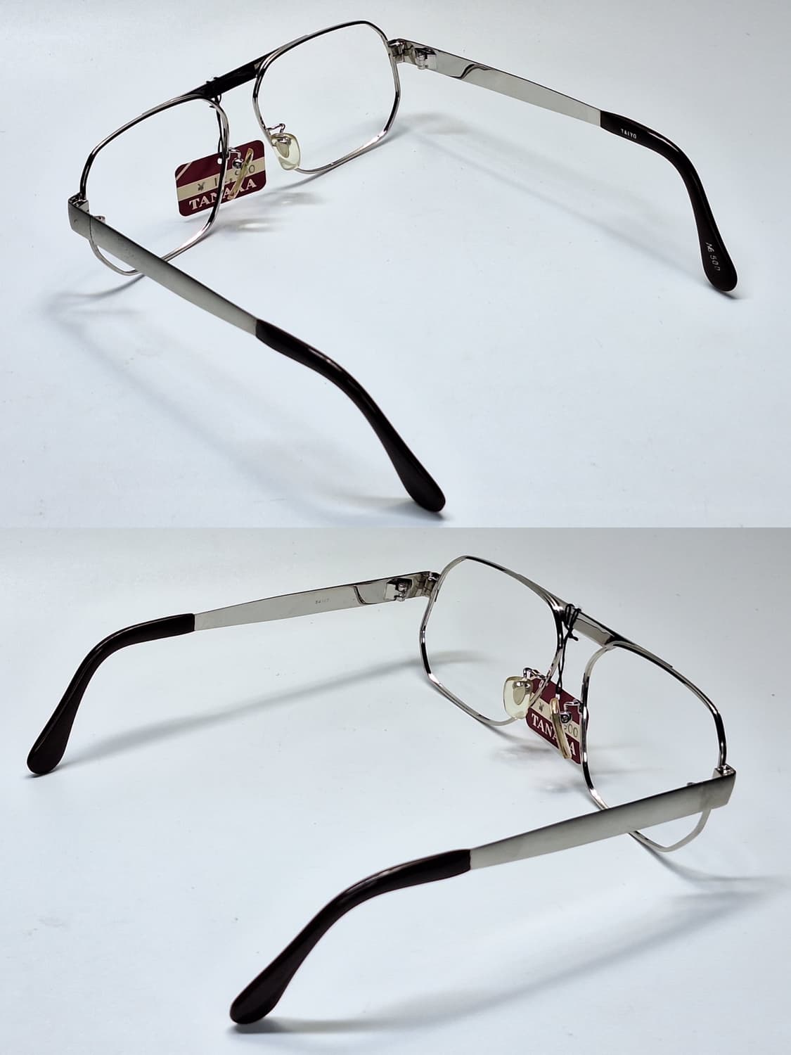 80s 일본제 빈티지 데드스톡/TAIYO NO.500 선플래티늄 안경테 상품이미지4