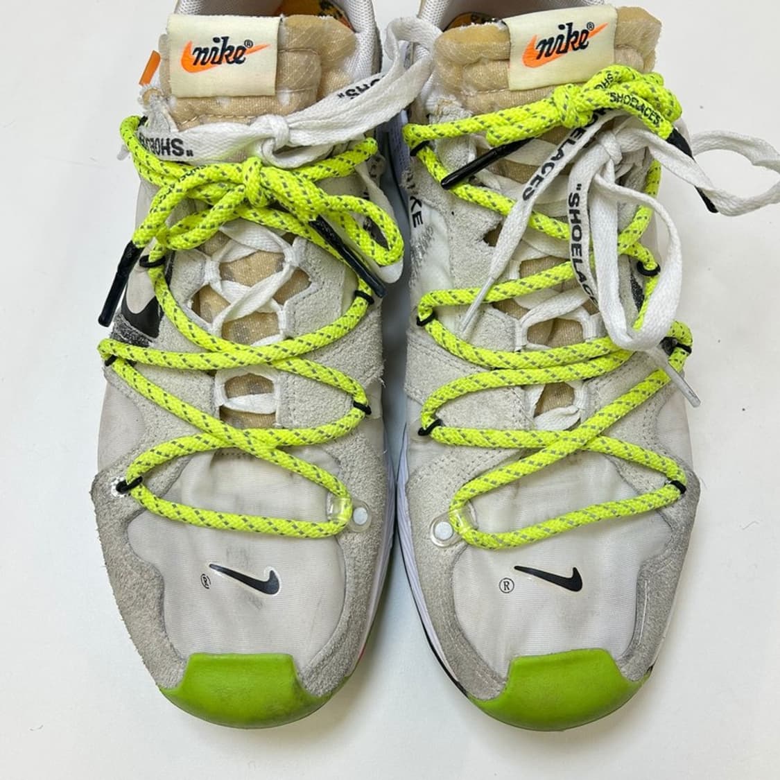 나이키x오프화이트 줌 테라 카이거 5 화이트/블랙-일렉트릭 그린 275 상품이미지4