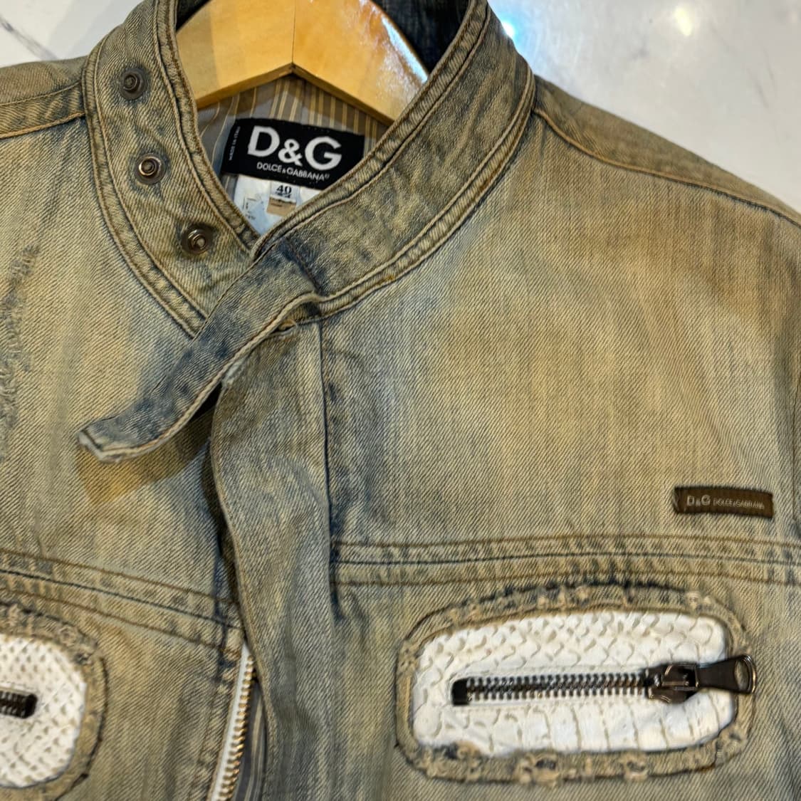 돌체앤가바나 빈티지 워싱 데님 자켓 상품이미지3