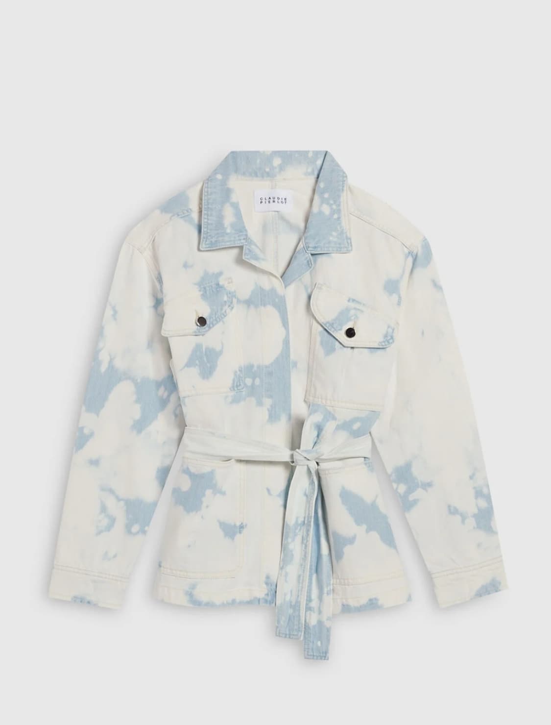 (새상품)끌로디피에로 오픈형 벨티드 워싱 데님자켓 66사이즈 상품이미지3