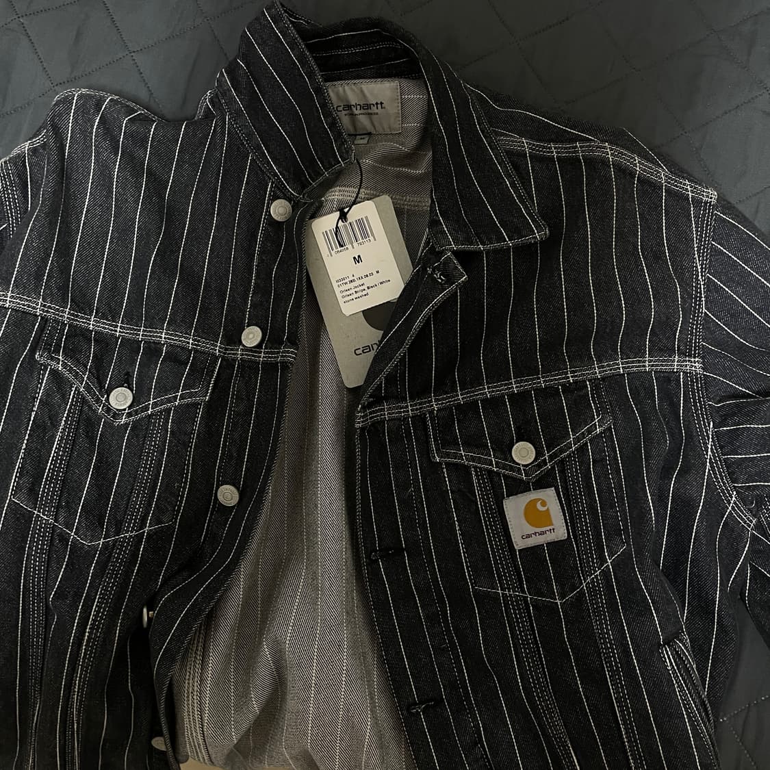 칼하트 트러커 자켓 스트라이프 orlean jacket 상품이미지1