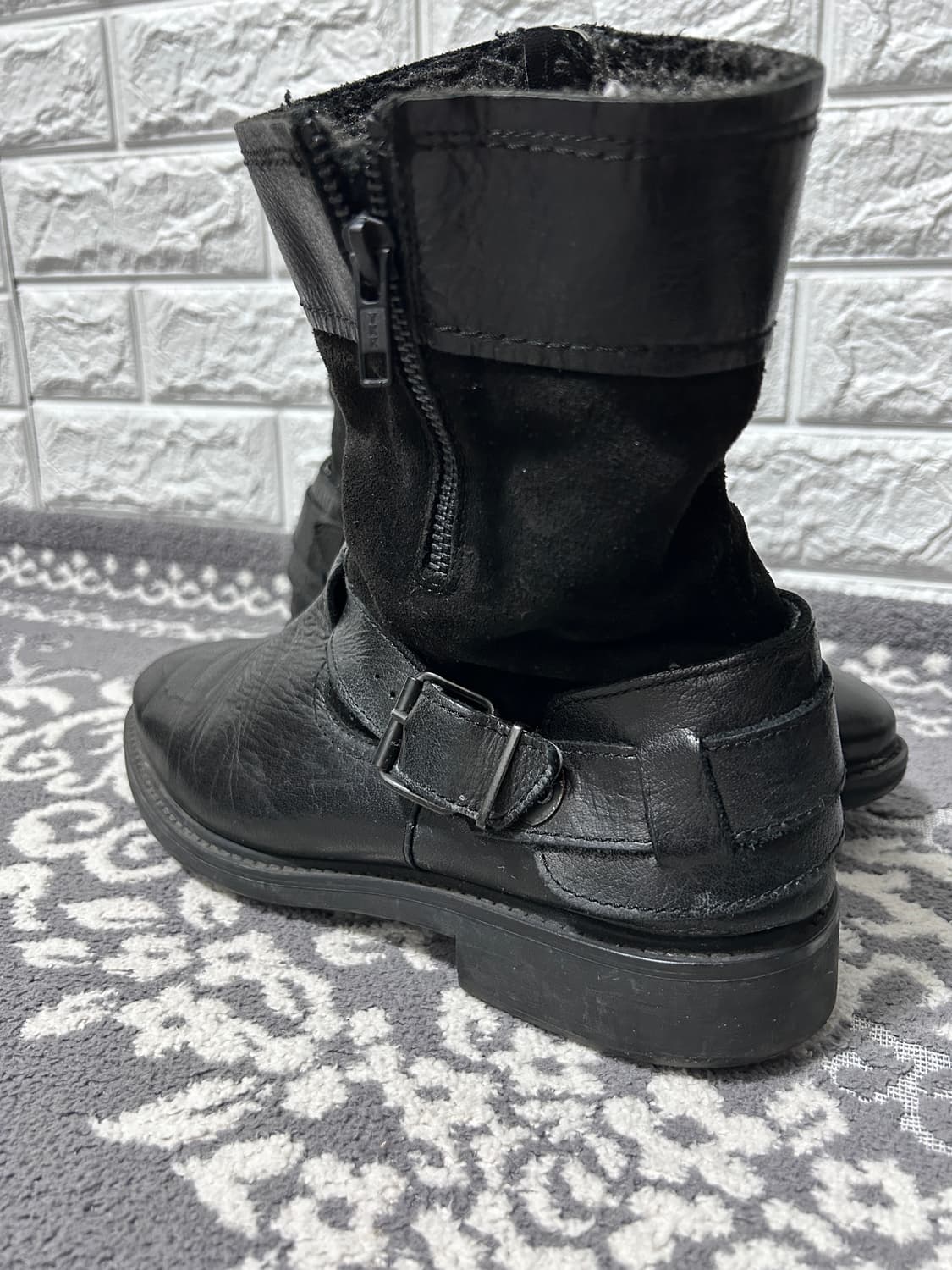 자라 스웨이드 레더 버클 부츠 상품이미지3