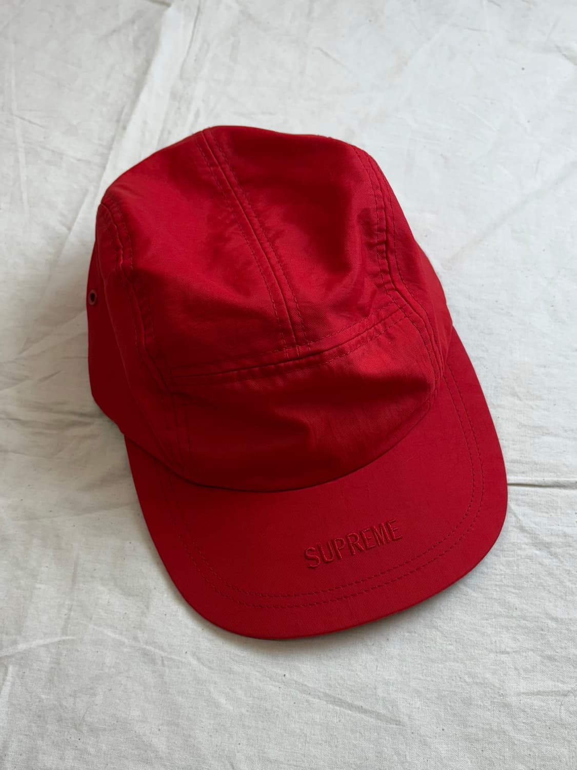 Supreme 슈프림 자수로고 레드 캠프캡 상품이미지1