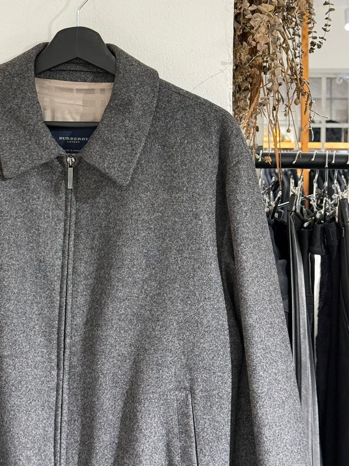 버버리 그레이 울 집업 자켓  상품이미지3