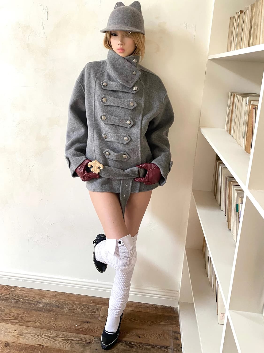 나폴레옹 하이넥 자켓 코트 상품이미지1