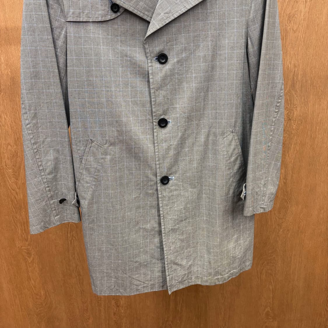 버버리 블랙 라벨 트렌치 코트 테일러드 카라 사선 포켓 디테일 그레이 상품이미지5