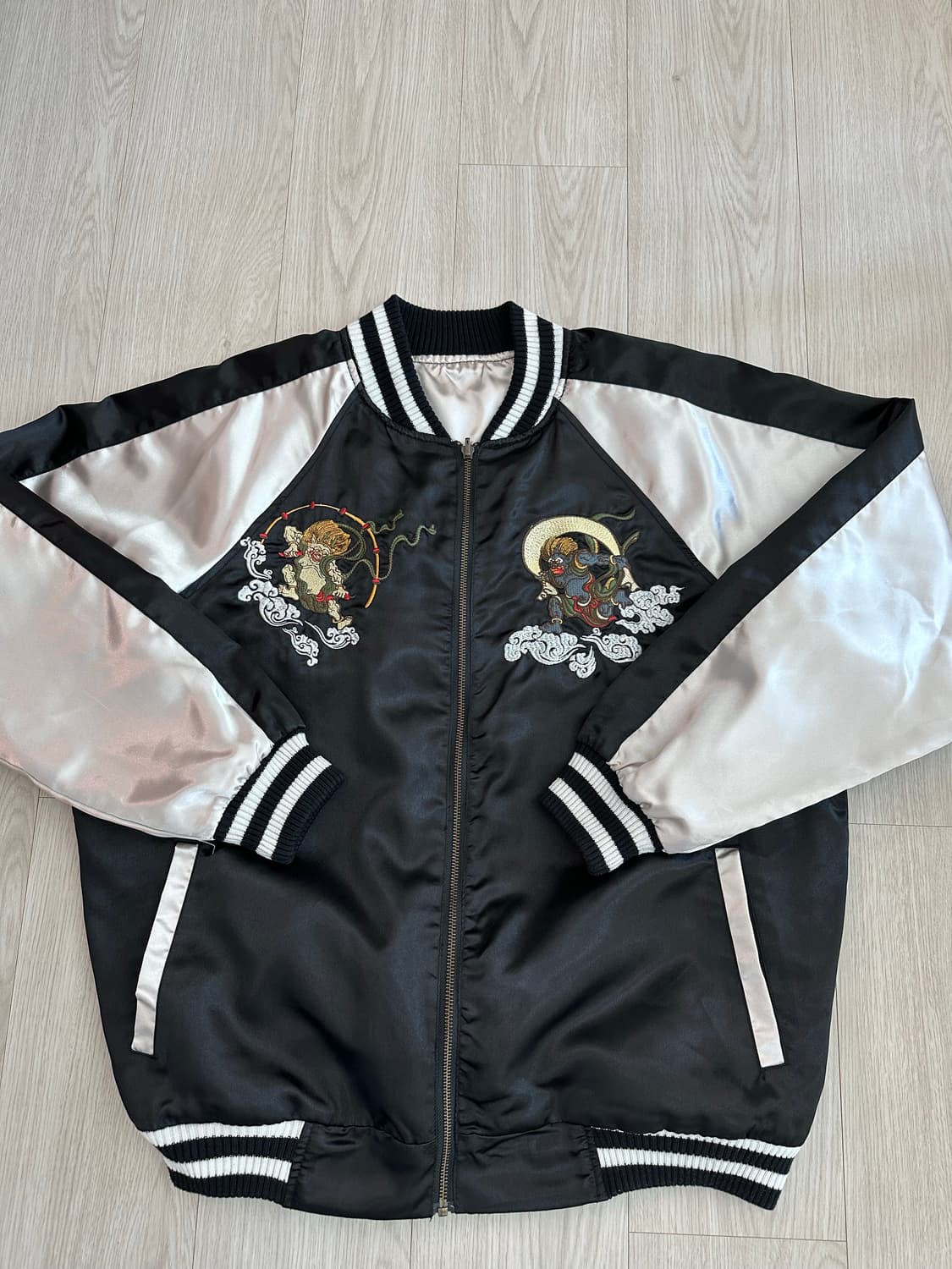 재팬og 리버시블 한야 자수 스카쟌 4L 풍신뇌신 상품이미지1