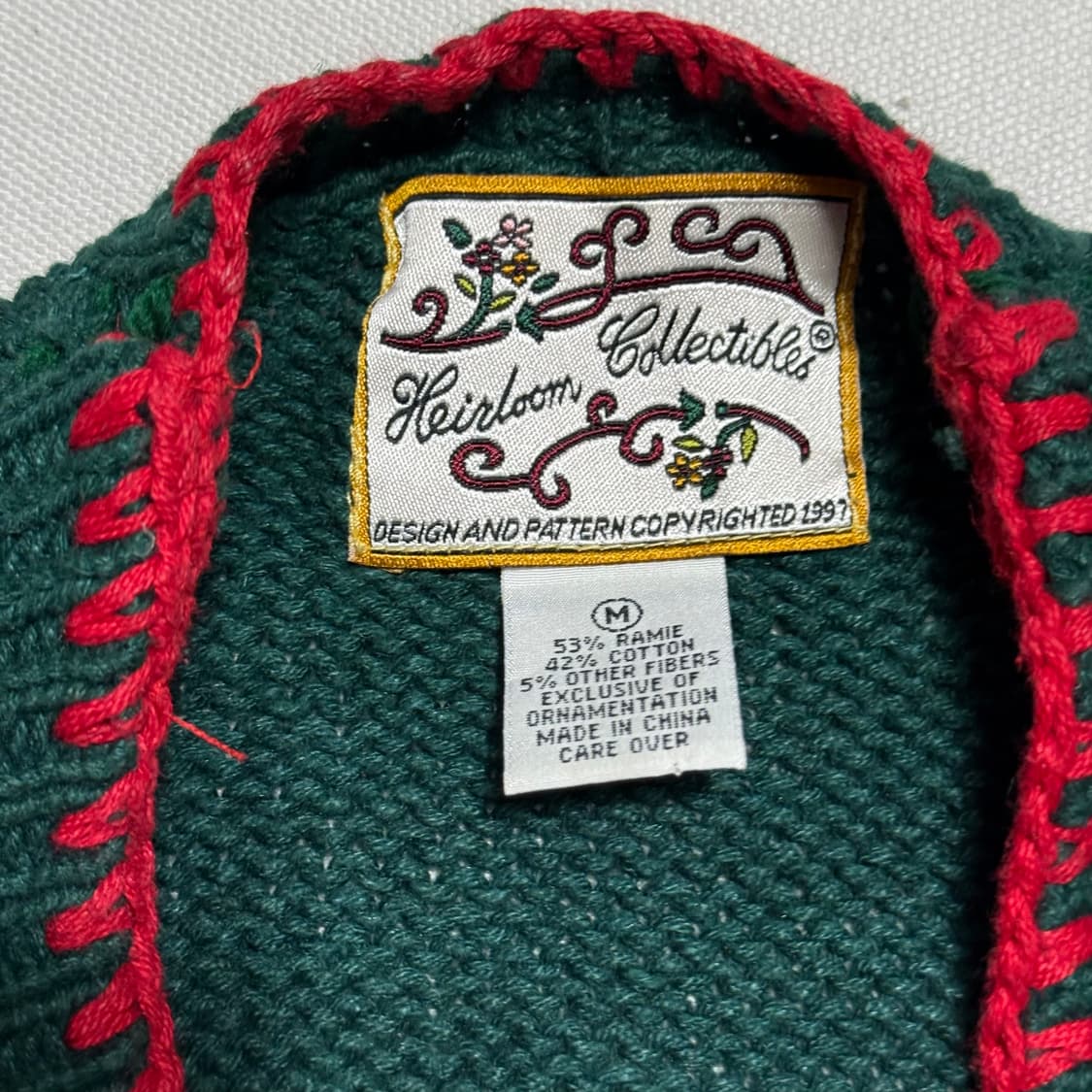 M 00s 티아라 크리스마스 핸드 니트 베스트 상품이미지4