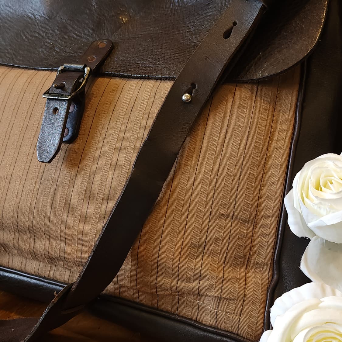 폴로 더블알엘 메신져백 캔버스 레더 크로스백 상품이미지3