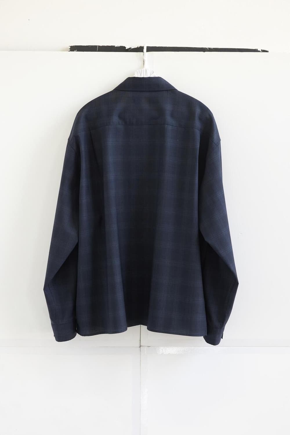 crop shirt navy ombre check 상품이미지2