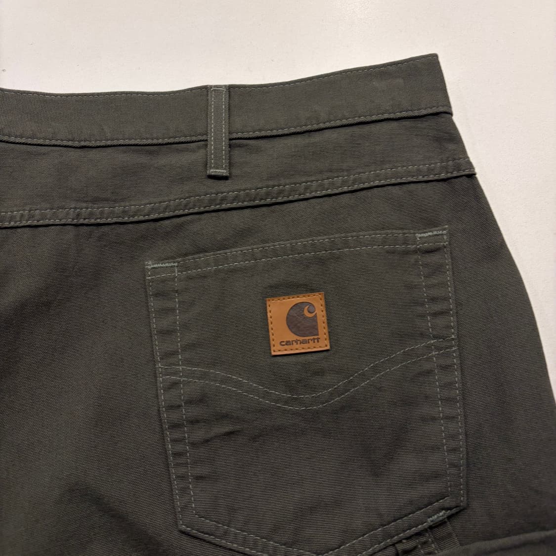 [44x30] 칼하트 빅사이즈 루즈핏 워크 팬츠 그린 새상품 C289 상품이미지3