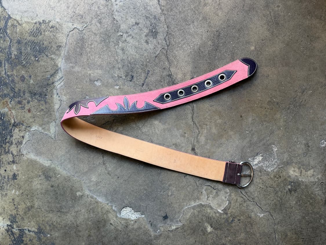 프라다 웨스턴 스웨이드/레더 벨트 상품이미지3