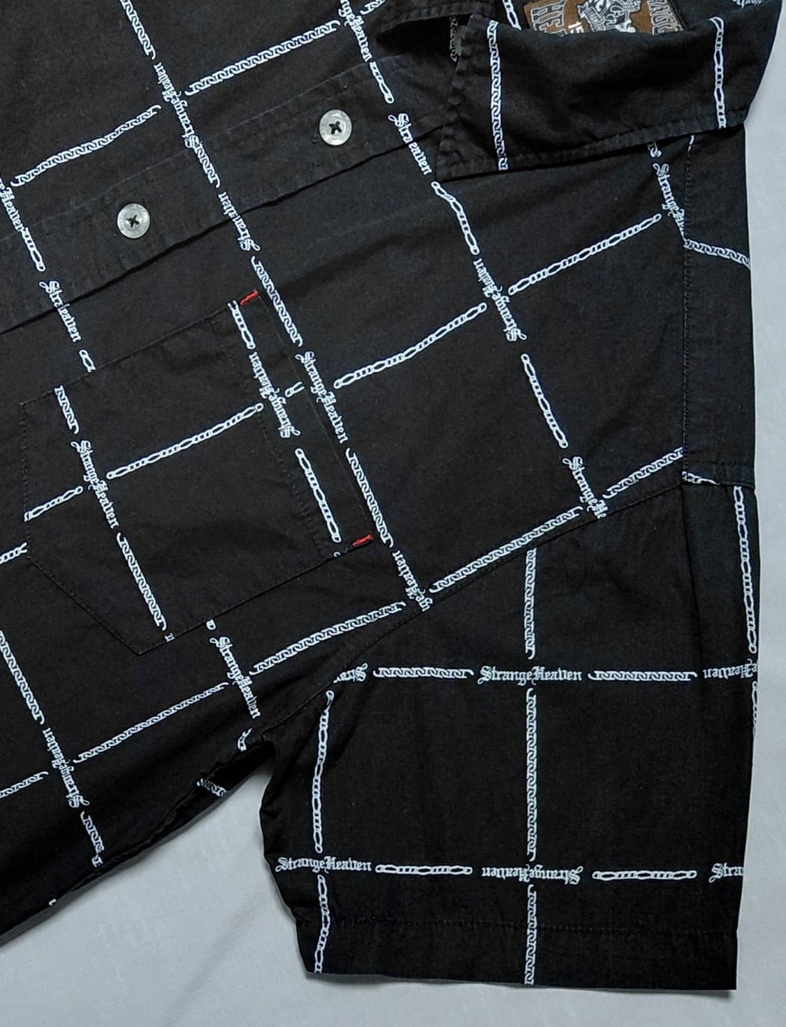 [S/150] Strange Heaven 그래피티 백로고 체크 반팔 상품이미지3