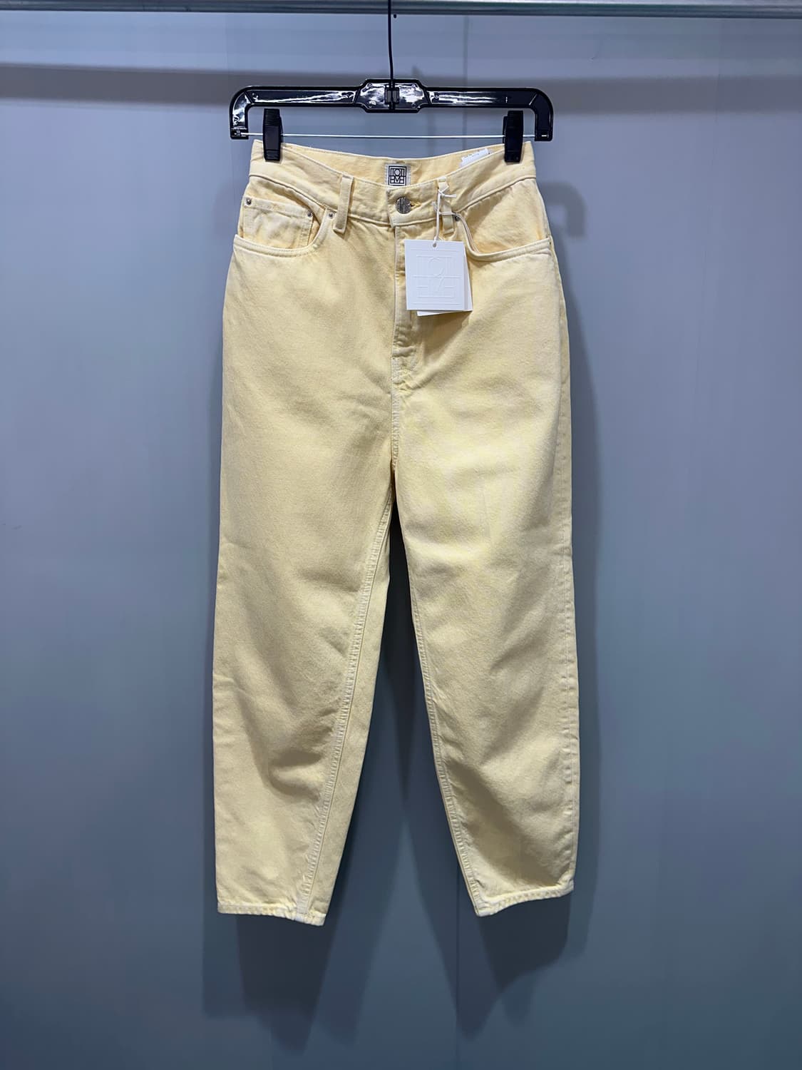 (정품/새상품) 토템 여성 옐로우 미드라이즈 데이퍼드 데님 팬츠 상품이미지1