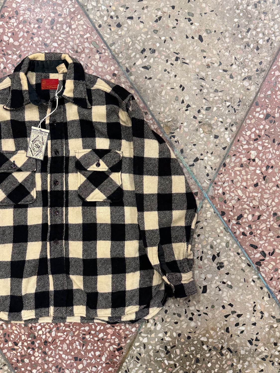 70s Sears Kings Road 울 플란넬 셔츠 (XL) 상품이미지4