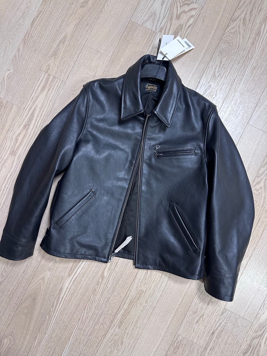 아웃스탠딩 가죽 레더 스포츠 자켓 M 사이즈 새상품 상품이미지1