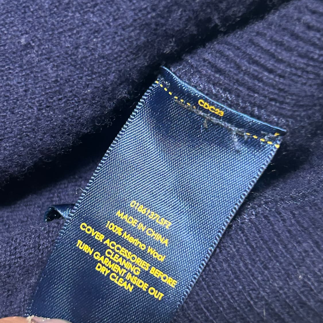 S 폴로랄프로렌 메리노 울 네이비 니트 집업  상품이미지5