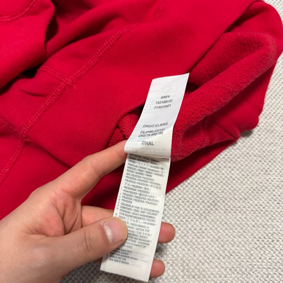 아베크롬비 A&F 레드 맨투맨 상품이미지4