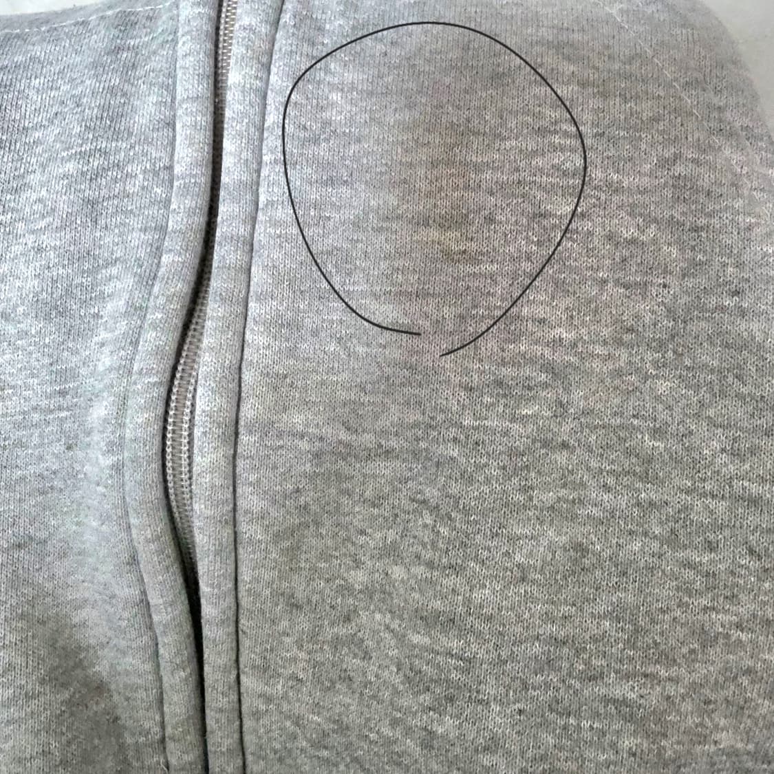 [XL] 90s 러셀 애슬레틱 후드집업 헤더 그레이 ver. 스티칭 상품이미지3