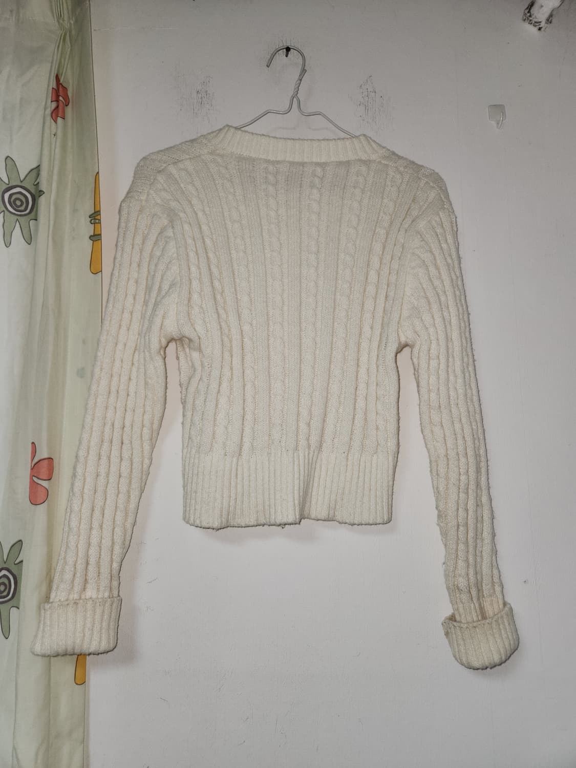 아이보리 꽈배기 니트 가디건 상품이미지3