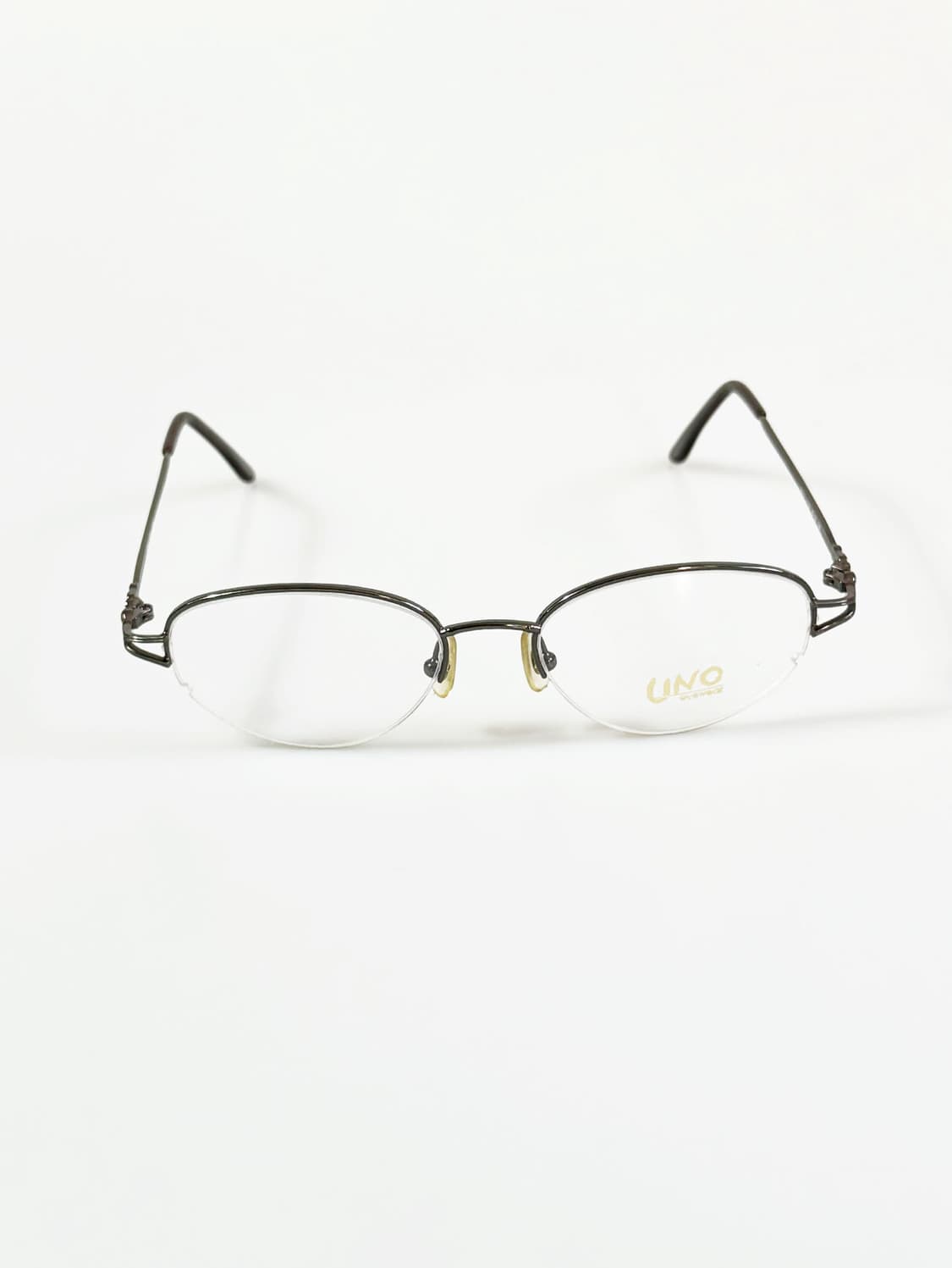 UNO EYEWEAR 반무테 오벌 메탈 프레임 빈티지 안경 상품이미지2