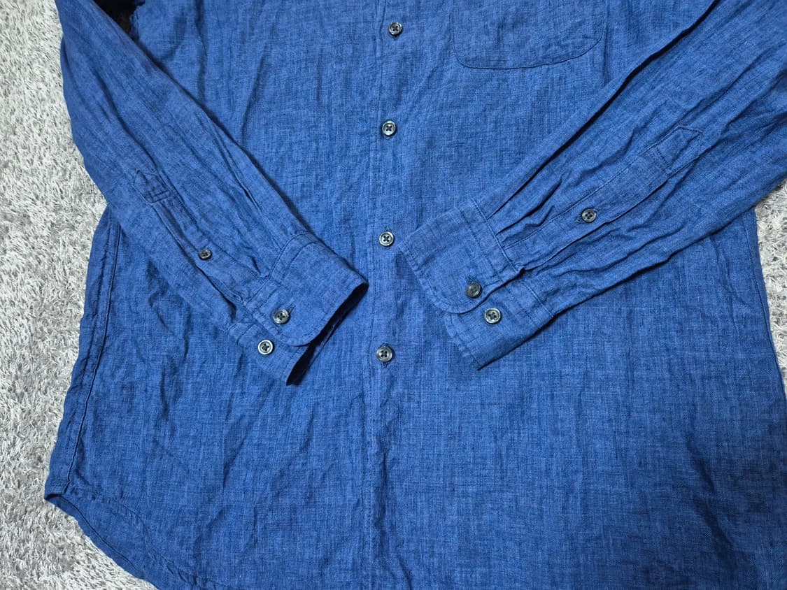 유니클로 남성 린넨 셔츠 L 상품이미지3