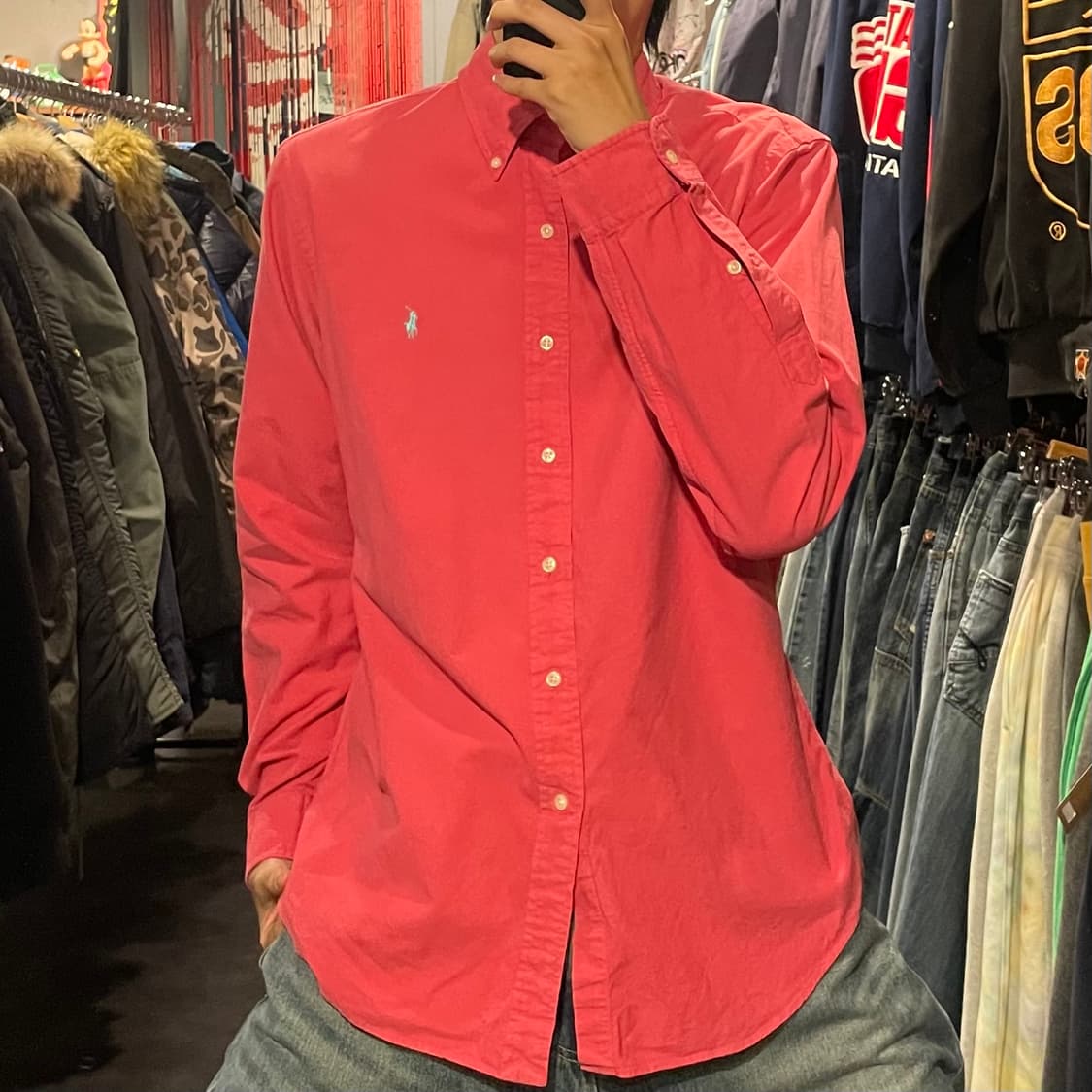 [IM] polo 폴로 핫핑크 긴팔셔츠 상품이미지2