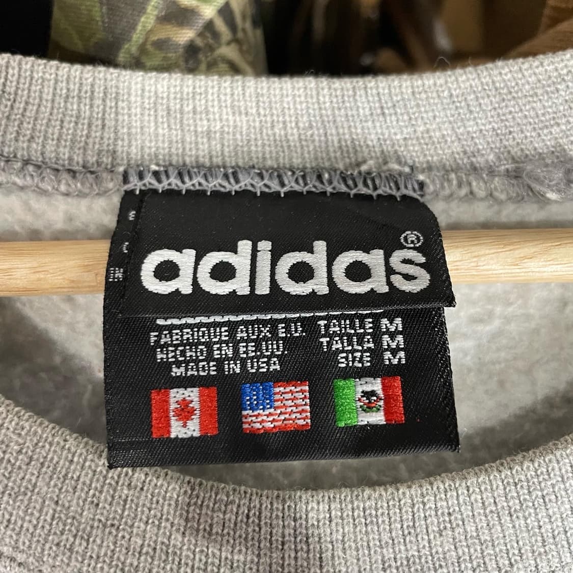 1990s USA 아디다스 빅트레포일 홀가먼트 스웻셔츠 상품이미지6