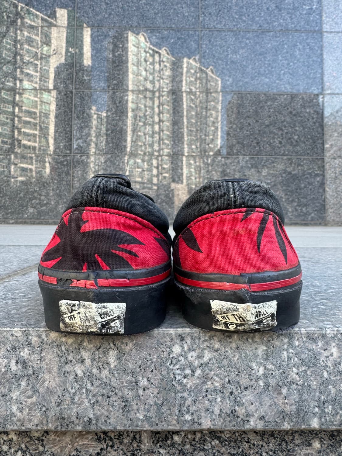 빈티지 반스 마리화나 레드 슬립온 상품이미지3