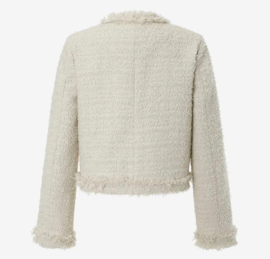 카키포인트 앤틱 크롭 트위드 자켓 아이보리 상품이미지3