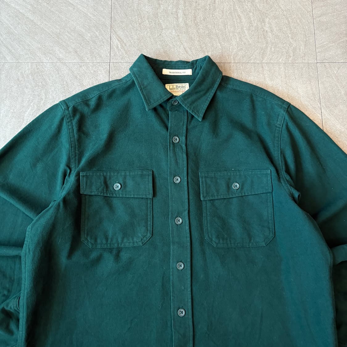 L.L.bean 정품 엘엘빈 그린 코듀로이 긴팔 셔츠 상품이미지3
