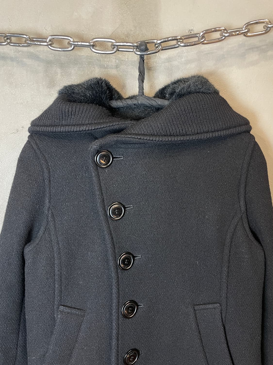 스나오 쿠와하라 커브드 더플코트 상품이미지3