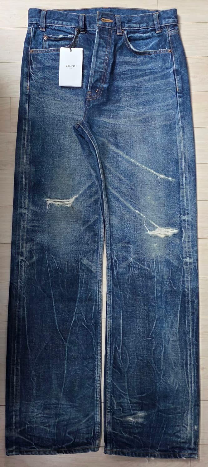 셀린느 커트 셀비지 디스 90S 데님진 30 새제품!! 상품이미지4
