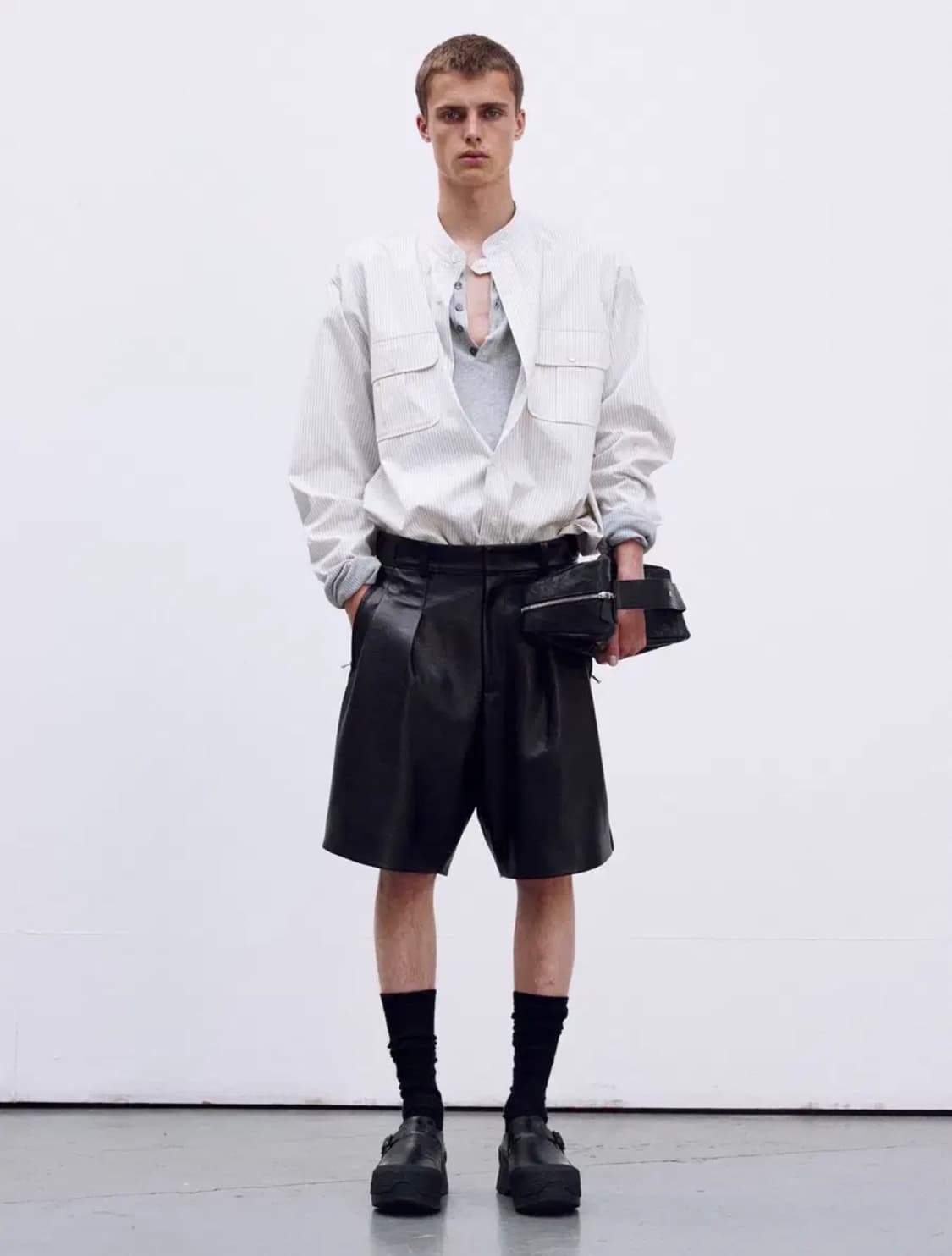 렉토 24S/S 파비오 멀티스트라이프 차이나카라 셔츠 상품이미지3