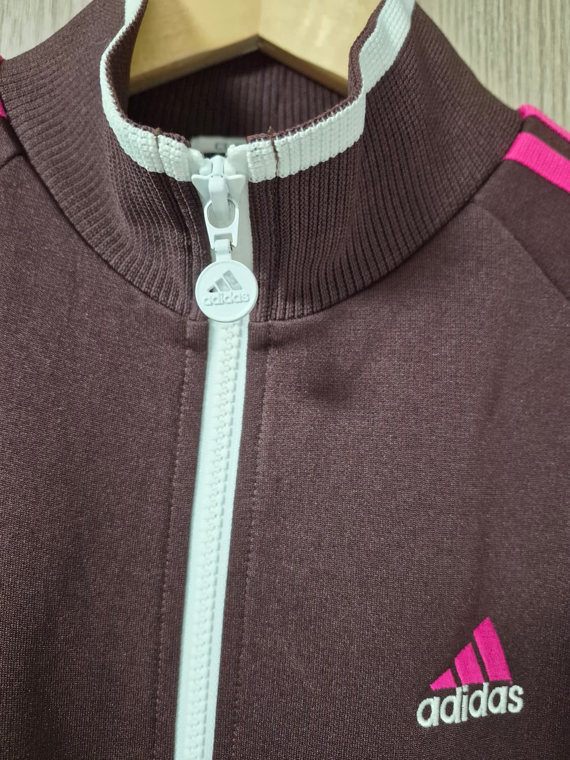 아디다스 삼선 져지 브라운/핫핑크 초희귀색상 대장급 상품이미지2