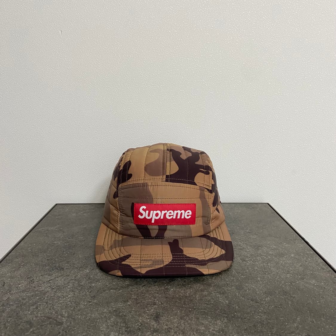 (OS) 슈프림 박스로고 캠프캡 모자 카모 탄 브라운 상품이미지1