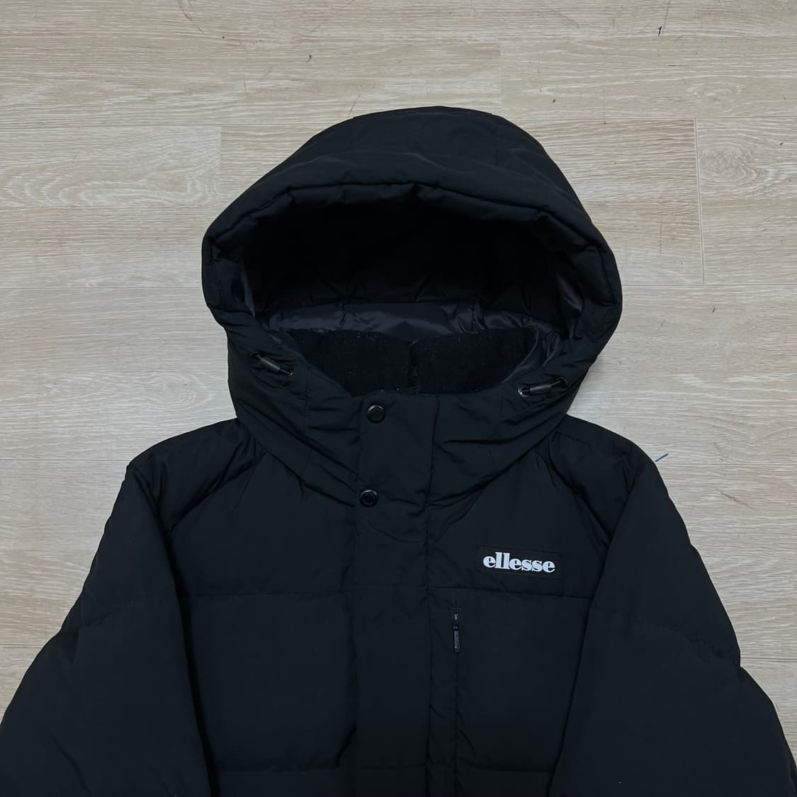 엘레쎄 덕다운 후드 롱패딩 점퍼 [블랙] S/90 상품이미지2