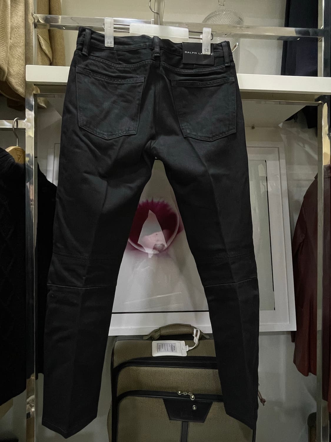 폴로랄프로렌(블랙라벨)/블랙 모토팬츠 상품이미지2