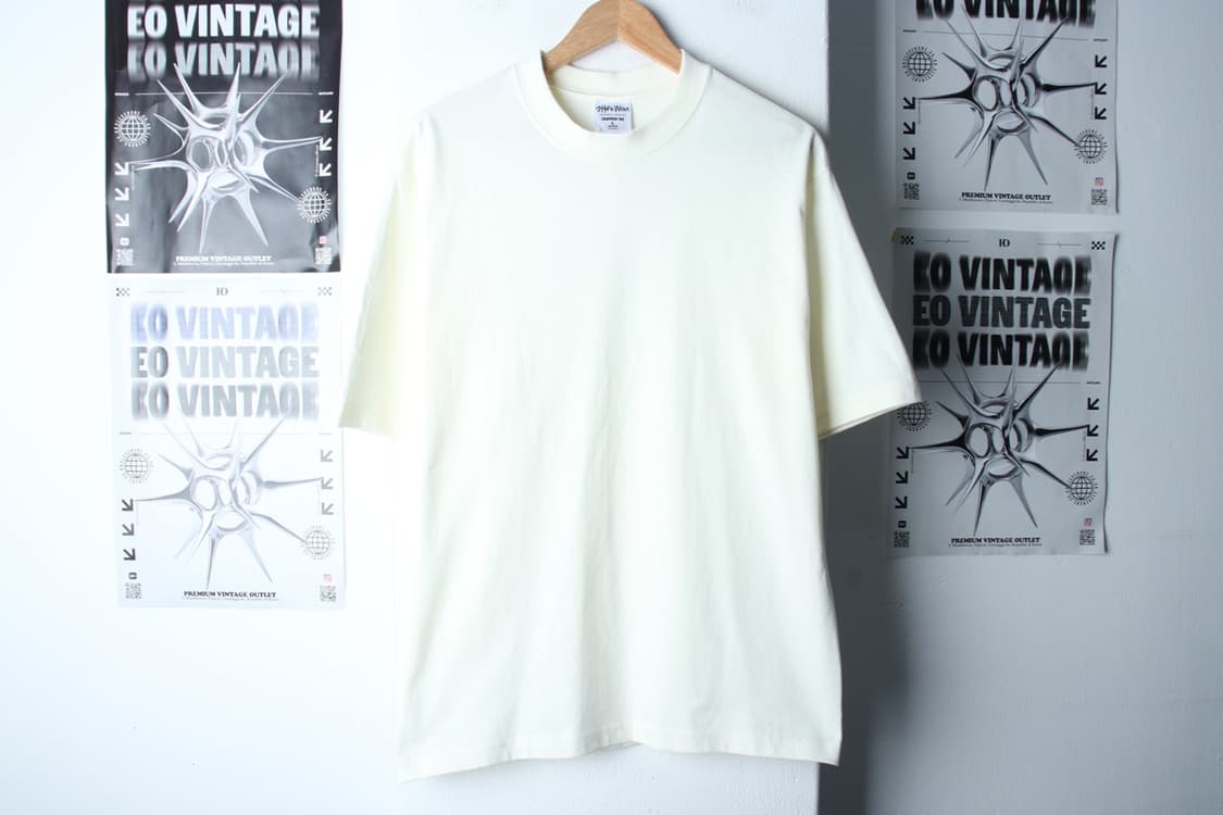 (L-XL) 샤카웨어 반팔 티셔츠 USA 아이보리 크롭 무지-7B54 상품이미지2