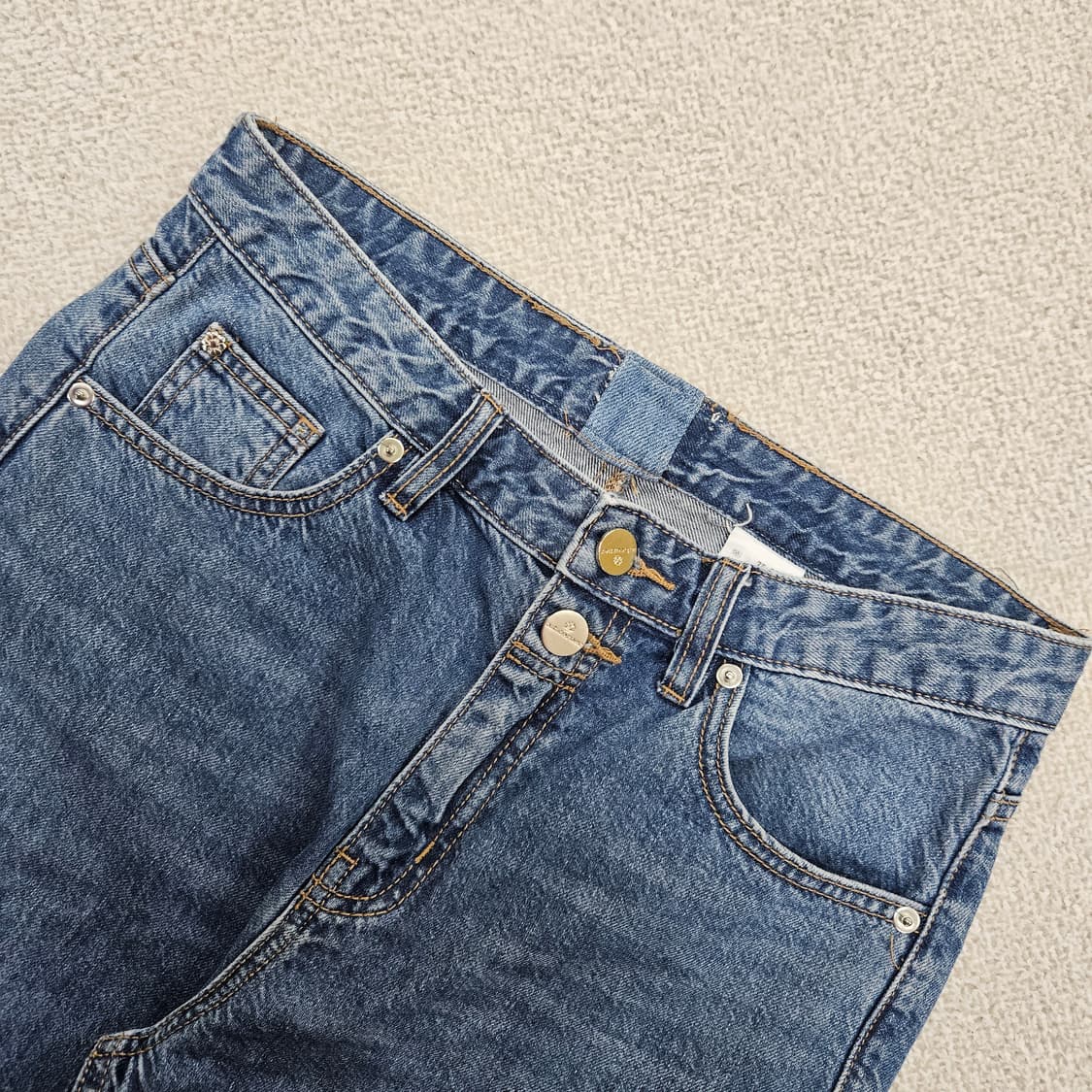 [75-95] 앳코너 와이드 핏 데님 청 팬츠 바지 1210J1 상품이미지2