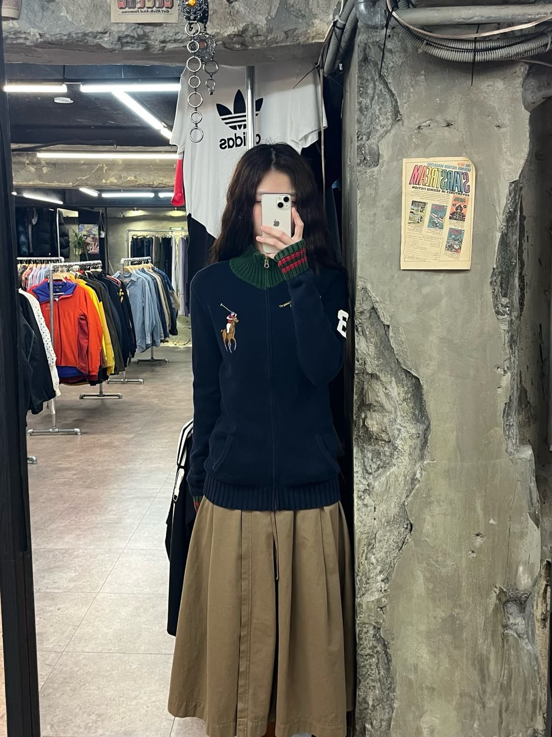 폴로 랄프로렌 빅포니 배색 니트 집업 네이비 키즈 L #csz2184 상품이미지2