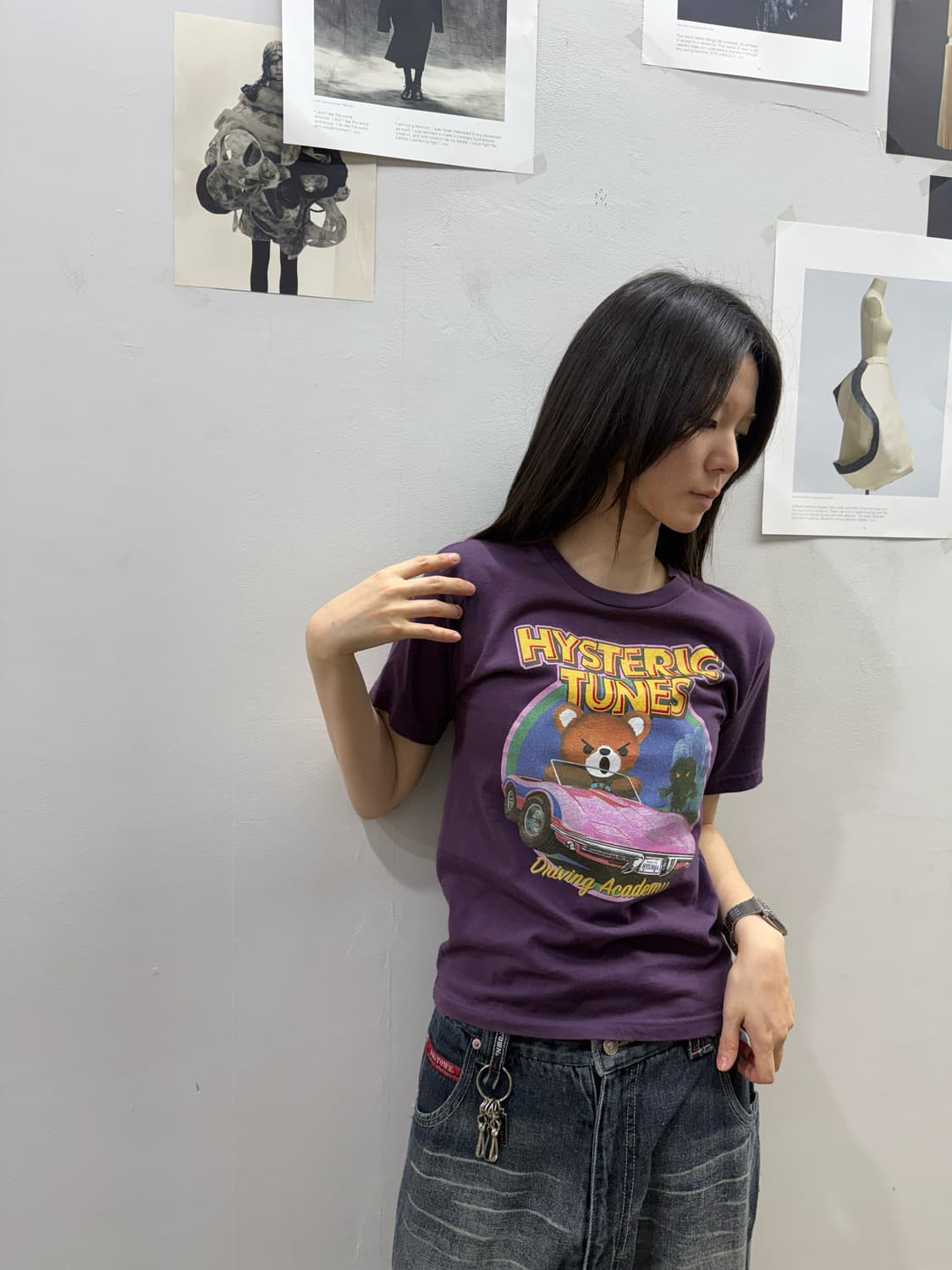 히스테릭 글래머 슬림 실루엣 퍽베어 티셔츠 상품이미지7