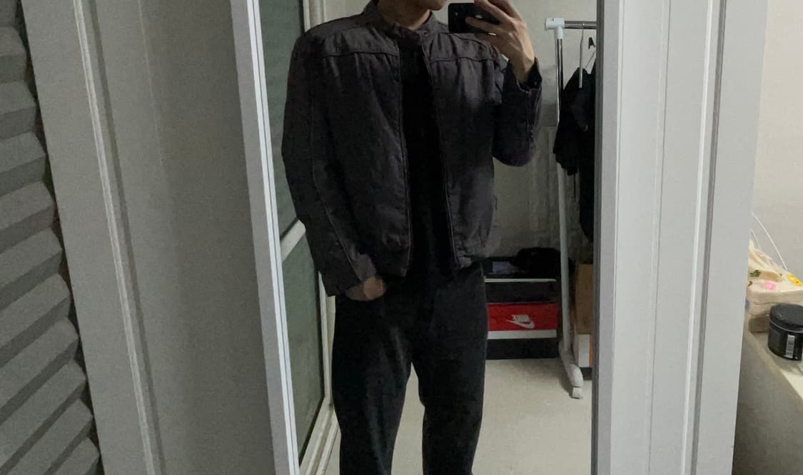 아르마니 익스체인지 워싱 코튼 바이커 자켓 상품이미지2