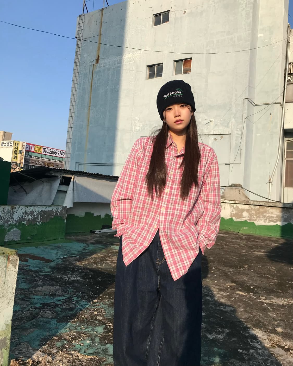 딸기우유 체크 셔츠 상품이미지1