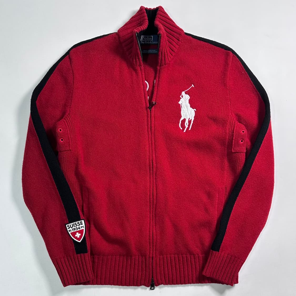 폴로 랄프로렌 빅포니 울 니트집업 상품이미지1