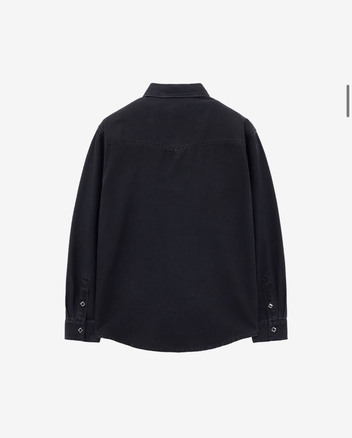 (새상품)(L)인사일런스 워시드 데님 웨스턴 셔츠 WASHED BLACK 상품이미지6