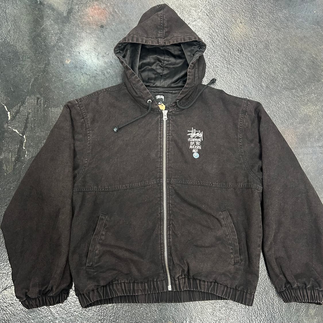 스투시 캔버스 인슐 레이티드 워크 자켓 블랙 xl 상품이미지1