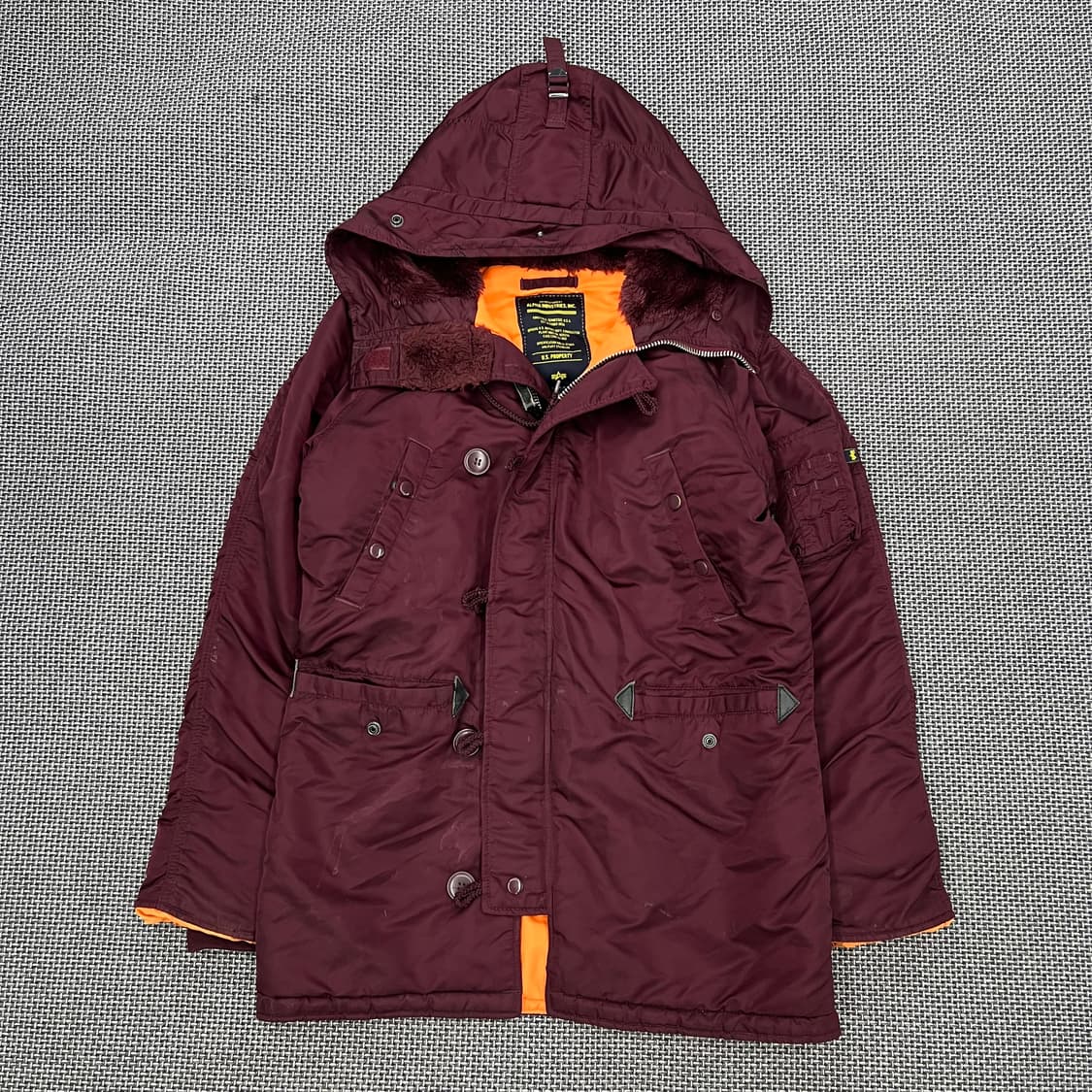 알파인더스트리 n3b 파카 버건디 상품이미지1